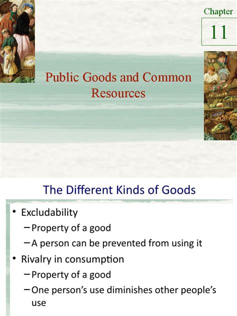 Economics Chapter 11: Public Goods and Common Resources.